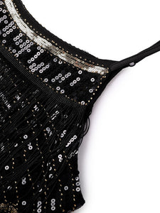 Pink Sweet Gatsby Glitter Fringe 1920s Flapper Dress