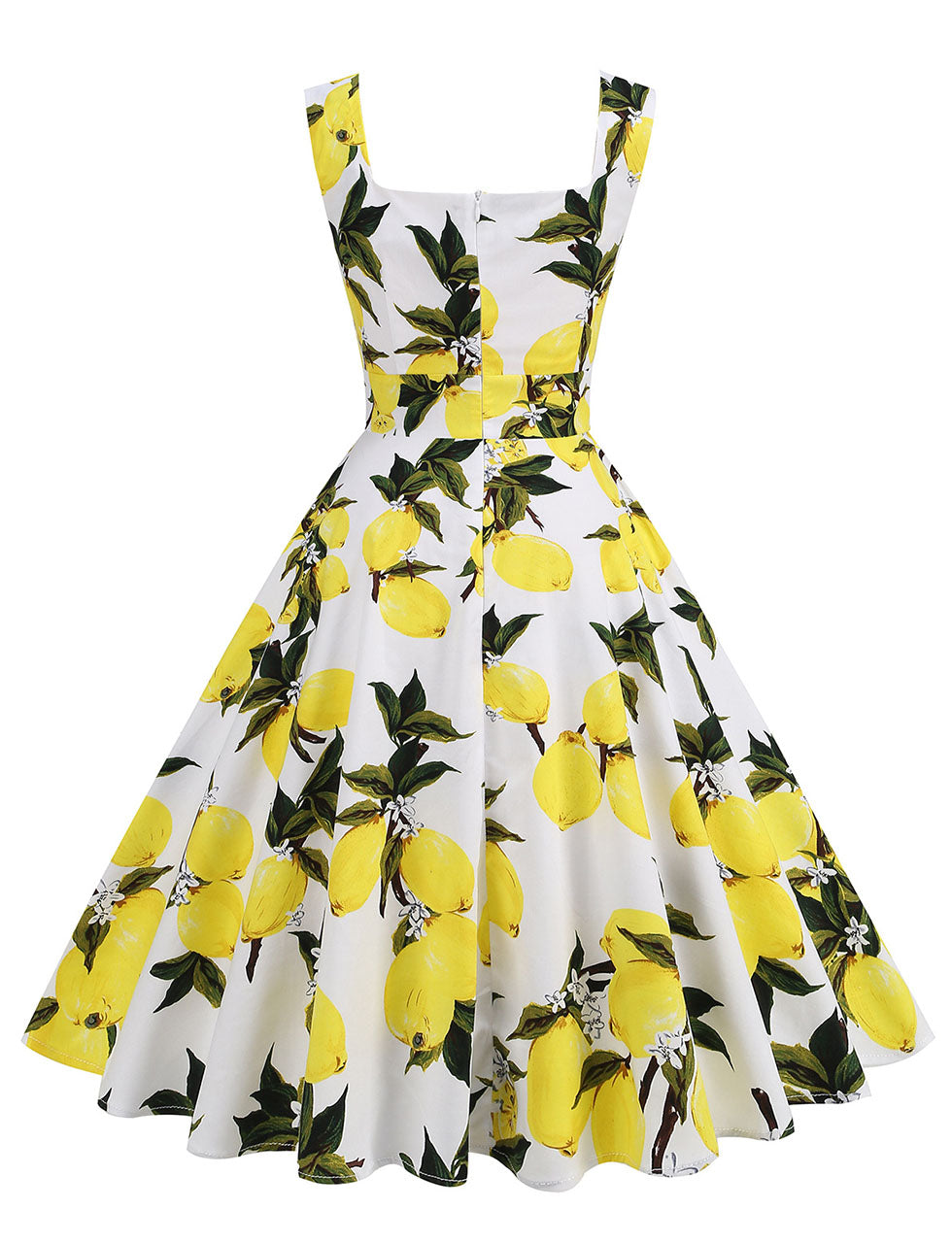 Light Yellow Lemon Sleeveless Audrey Hepburn Style 1950S Vintage Dress, Yellow / XL Light Yellow Lemon Sleeveless Audrey Hepburn Style 1950S Vintage Dress, Yellow / XL
