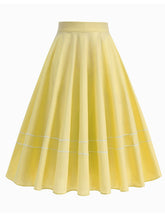 Load image into Gallery viewer, 1950S Blue High Waist Pleated Swing Vintage Skirt With Pockets