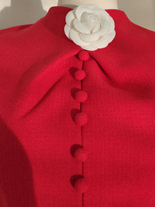Red Flower Bodycon Party Dress