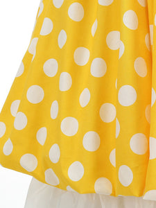 Kids Little Girls' Dress Polka Dots 1950S Vintage Dress