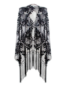 Great Gatsby 1920's Bridal Flapper Sequin Cape