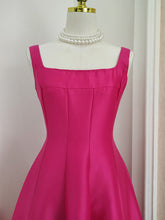 Load image into Gallery viewer, Rose Satin Sleeveless Classic 1950S Vintage Sweet Party Dress