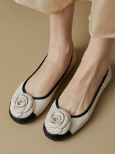 Load image into Gallery viewer, Women&#39;s Flat Heel Balletcore Round Toe Leather Vintage Shoes