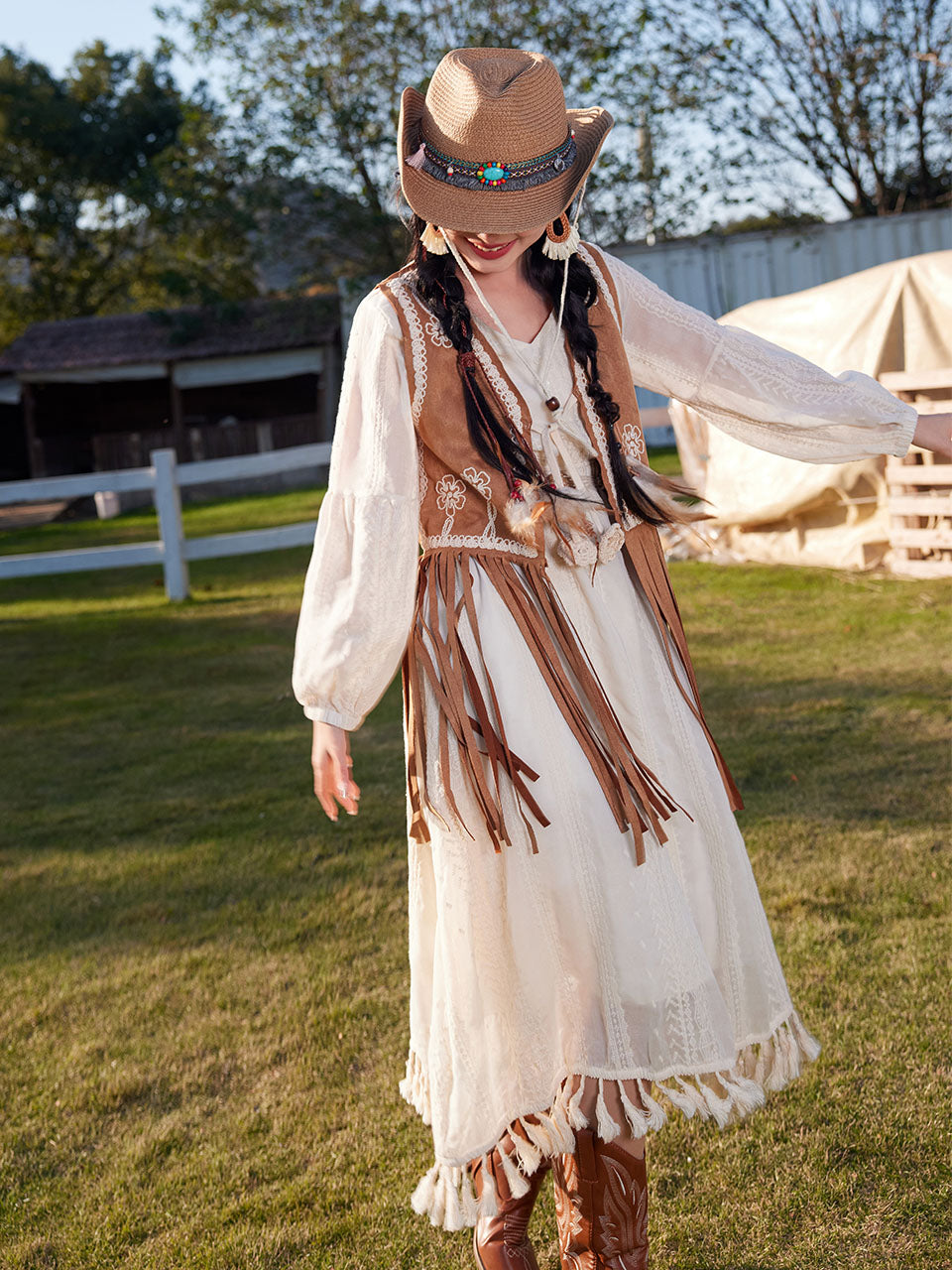 boho dress vest Discover 300 Boho Vests and boho style fringe vest outfit ideas