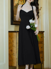 Load image into Gallery viewer, Green Halter Backless Vintage Dress Prom Dress With Short Cardigan