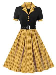 Green Polka Dots 1950S Vintage Swing Dress