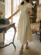 Load image into Gallery viewer, White Puff Sleeve Ruffles Vintage 1950S Swing Victoria&#39;s Fairy Dress
