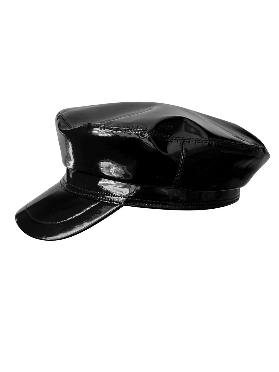 Red Patent Leather Biker Hat Jolly Vintage red-patent-leather-biker-hat-jolly-vintage
