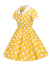 Load image into Gallery viewer, Kids Little Girls' Dress Polka Dots 1950S Vintage Dress