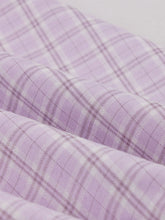 Load image into Gallery viewer, Purple Plaid Square Collar 1950s Swing Dress
