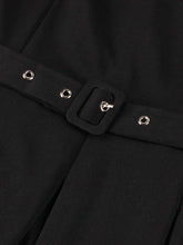 Load image into Gallery viewer, Audrey Hepburn Inspired Black Vintage Dress Handmade Rose