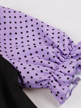 Load image into Gallery viewer, Audrey Hepburn Style Polka Dots 1950s Puff Sleeve Vintage Dress