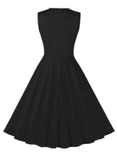 Load image into Gallery viewer, Christmas Red Plaid Square Neck 1950S Vintage Dress