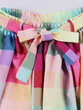 Load image into Gallery viewer, 1950S Rainbow Plaid Print High Waist Swing Vintage Skirt