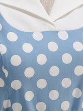 Load image into Gallery viewer, Red Polka Dots Short Sleeve 1950s Vintage Dress