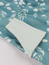 Load image into Gallery viewer, Retro Teal Lapel Collar Sleeveless A-Line Swing Dress with Pocket