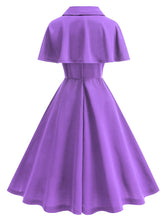 Load image into Gallery viewer, Classic Short Sleeveless 50S Swing Christmas Dress With Cape