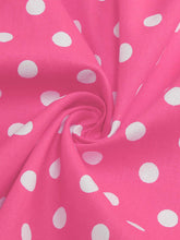 Load image into Gallery viewer, Kids Little Girls' Dress Pink Turn Down Collar Polka Dot Cotton 1950S Vintage Dress