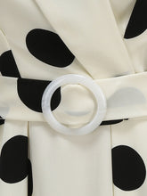 Load image into Gallery viewer, 1950s Vintage Audrey Hepburn Style White Polka Dots Swing Dress with Pockets