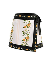 Load image into Gallery viewer, Women's White Floral 3 Piece Bikini Set with Matching Wrap Mini Skirt Cover Up