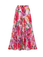 Load image into Gallery viewer, Women's Red Tropical Floral One Piece Swimsuit  and Beach Cover Up Swing Skirt