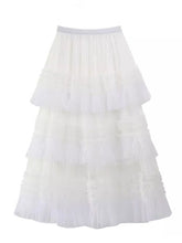 Load image into Gallery viewer, Women's 3-Tier Ruffle Layered Flowy Boho Skirt