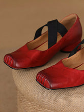 Load image into Gallery viewer, Women&#39;s Strappy High Heels Mary Jane Shoes  Ballet Genuine Leather Shoes
