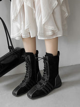 Load image into Gallery viewer, Women&#39;s High Top Sneakers Boxing Shoes Vintage Style