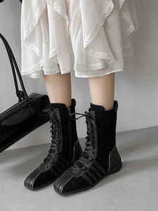 Women's High Top Sneakers Boxing Shoes Vintage Style