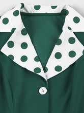 Load image into Gallery viewer, Red Polka Dots V Neck 1950S Vintage Swing Dress With Belt