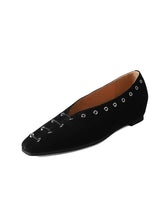 Load image into Gallery viewer, Women&#39;s Flat Heel Square Toe Rivet  Vintage Shoes