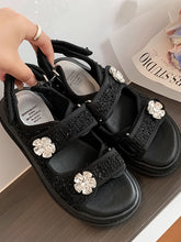 Load image into Gallery viewer, Women&#39;s Round Toe Platform Sandals Leather Vintage Shoes