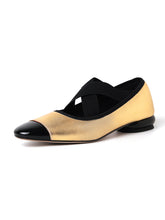 Load image into Gallery viewer, Women&#39;s Flat Heel Balletcore Square Toe Hollow Belt Leather Vintage Shoes