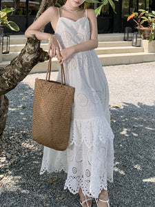 Women's Bohemian White Bohemian Dress Maxi Dress