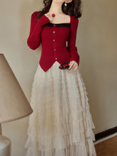 Load image into Gallery viewer, 2PS Black Sweater And Tulle Cupcake Swing Skirt 1950S Vintage Outfits