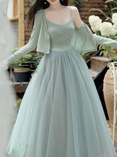Load image into Gallery viewer, 2PS Mint Green Balletcore Cross Strap Mesh Tutu Dress with Matching Cardigan