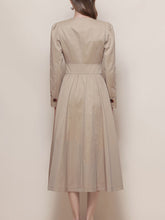 Load image into Gallery viewer, Khaki Vintage Style Double Breasted Trench Dress Coat