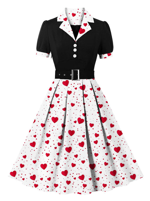 Pink Sweet  Love  1950S Vintage Swing Dress