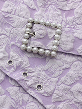 Load image into Gallery viewer, Lavender 3D Rose Vintage Pleated V-Neck Swing Dress