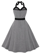 Load image into Gallery viewer, Grey Sweat Heart Halter Sleeveless 1950s Vintage Swing Dress