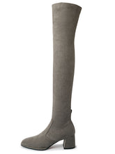 Load image into Gallery viewer, Women‘s Chunky Heel Suede Knee High Boots