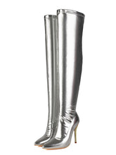 Load image into Gallery viewer, 10CM Pointed Toe High Stiletto Heel Over The Knee Warm Boots