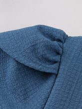 Load image into Gallery viewer, Blue Ruffles Crew Neck 1950S Vintage Swing Dress