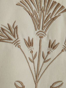Apricot Embroidered Spaghetti Strap Vintage Dress