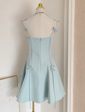 Load image into Gallery viewer, Green Bow Spaghetti Strap Tube Gown Party Dress