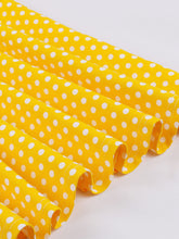 Load image into Gallery viewer, Yellow Polka Dots Cap Sleeve Short Sleeve 1950S Vintage Swing Dress