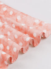 Load image into Gallery viewer, Pink Peter Pan Collar Polka Dots 1950s Vintage Swing Dress