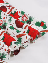 Load image into Gallery viewer, Christmas Green Spaghetti Strap Vintage Swing Dress