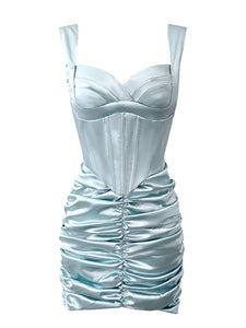 Pink Retro Corset Sleeveless Vintage Party Dress